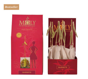 Silhoutette/Organic Herbal Tea/tea bag with real herbal stem